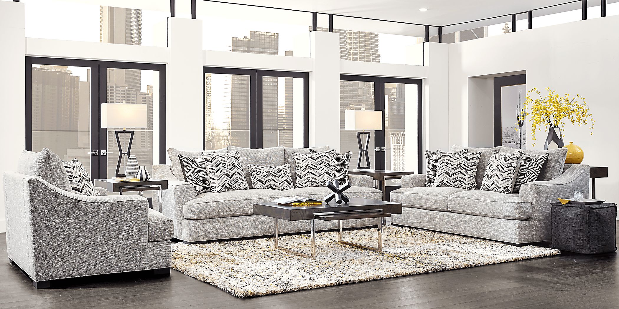 Serena Street Gray 5 Pc Living Room Rooms To Go