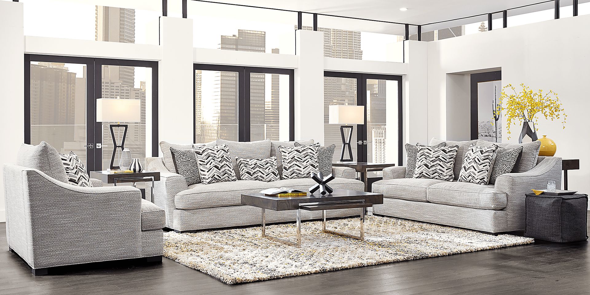 Serena Street Gray 7 Pc Living Room - Image 1