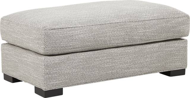 Serena Street Gray Ottoman - Thumbnail - Image 1