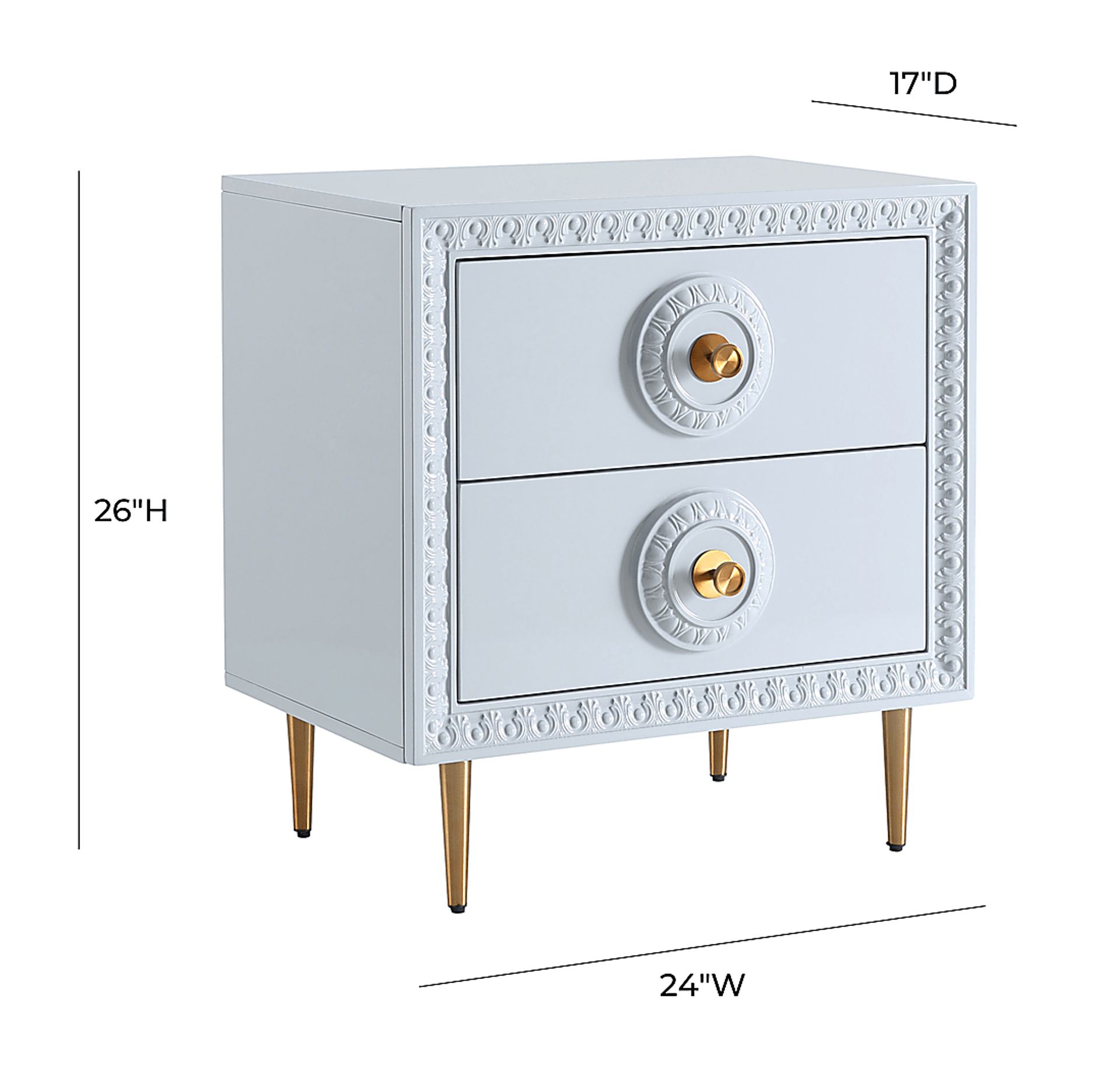 Serenair Gray Nightstand - Image 9