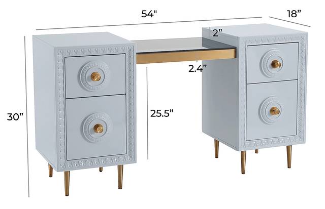 Serenair Light Gray Desk - Thumbnail - Image 10
