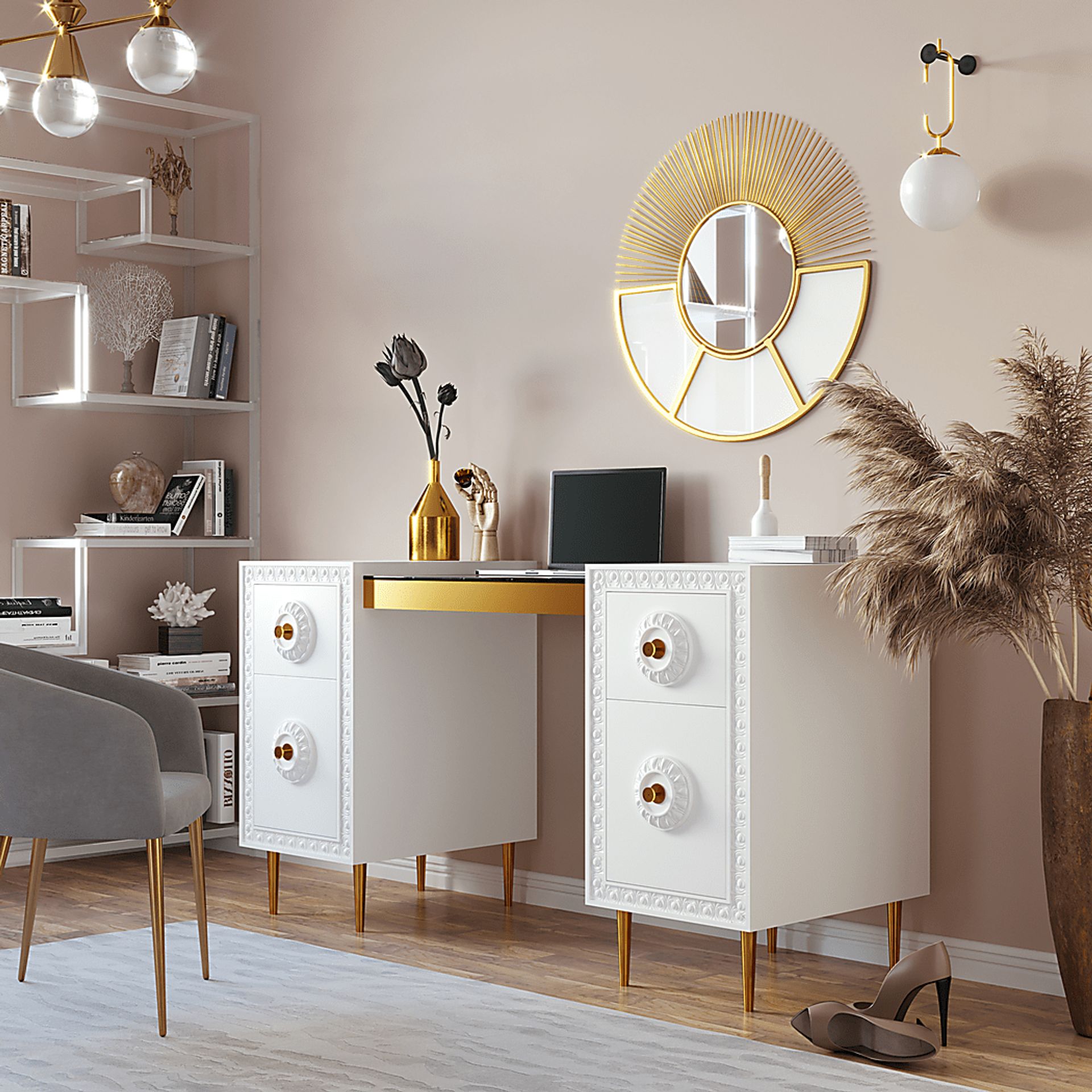 Serenair White Desk - Image 8