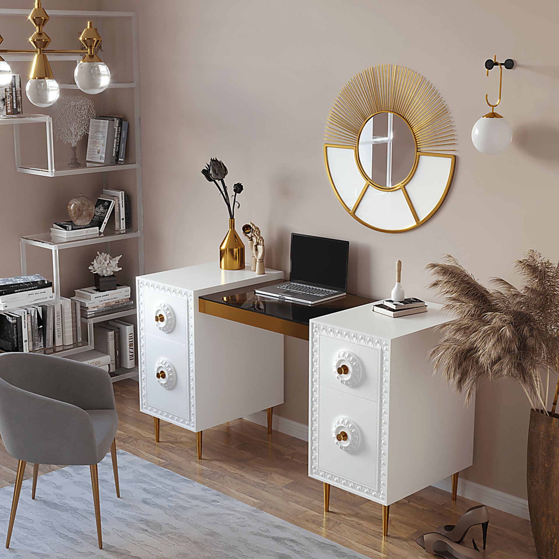 Serenair White Desk - Image 9