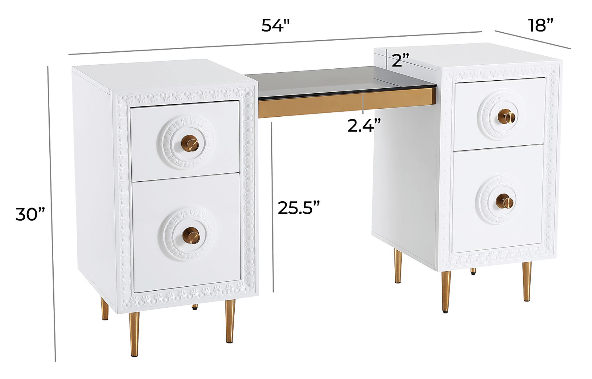 Serenair White Desk - Image 10
