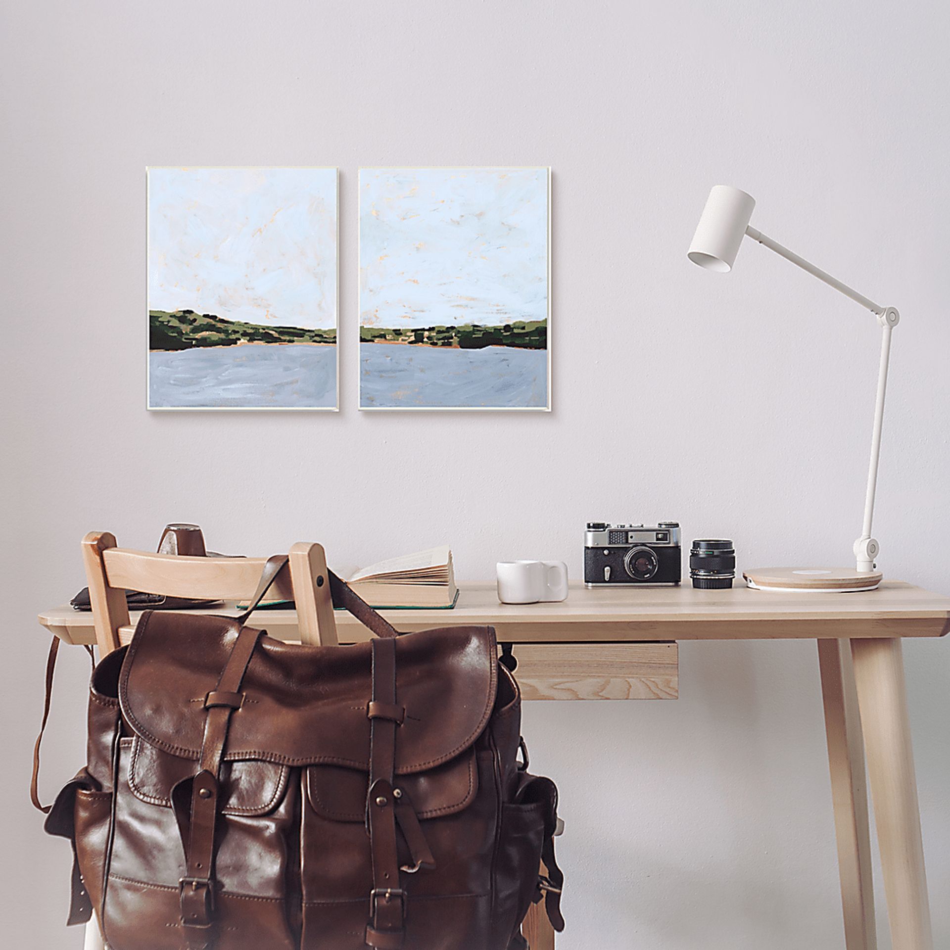 Serene Lakeshore Set of 2 Artwork - Image 2