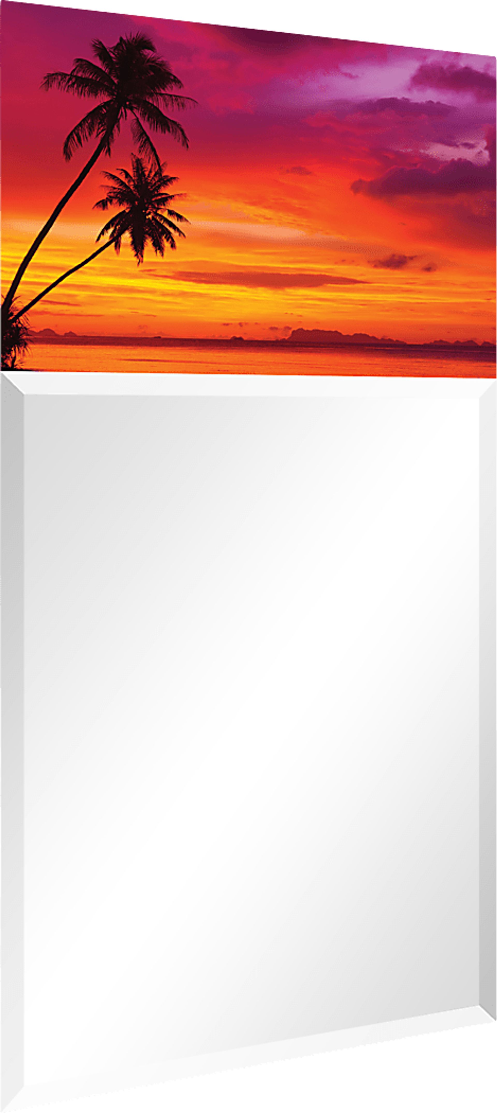 Serene Sunset Orange Mirror - Image 2