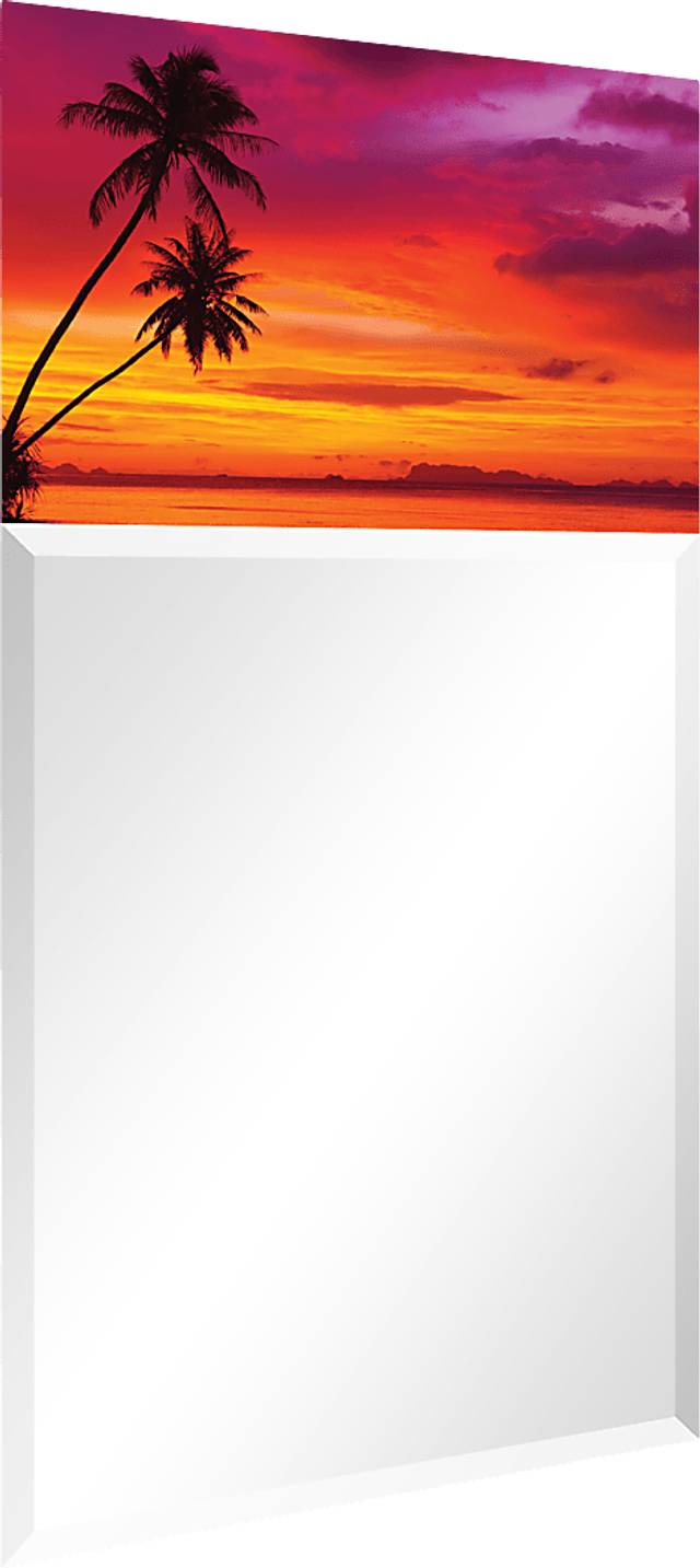 Serene Sunset Orange Mirror - Thumbnail - Image 2