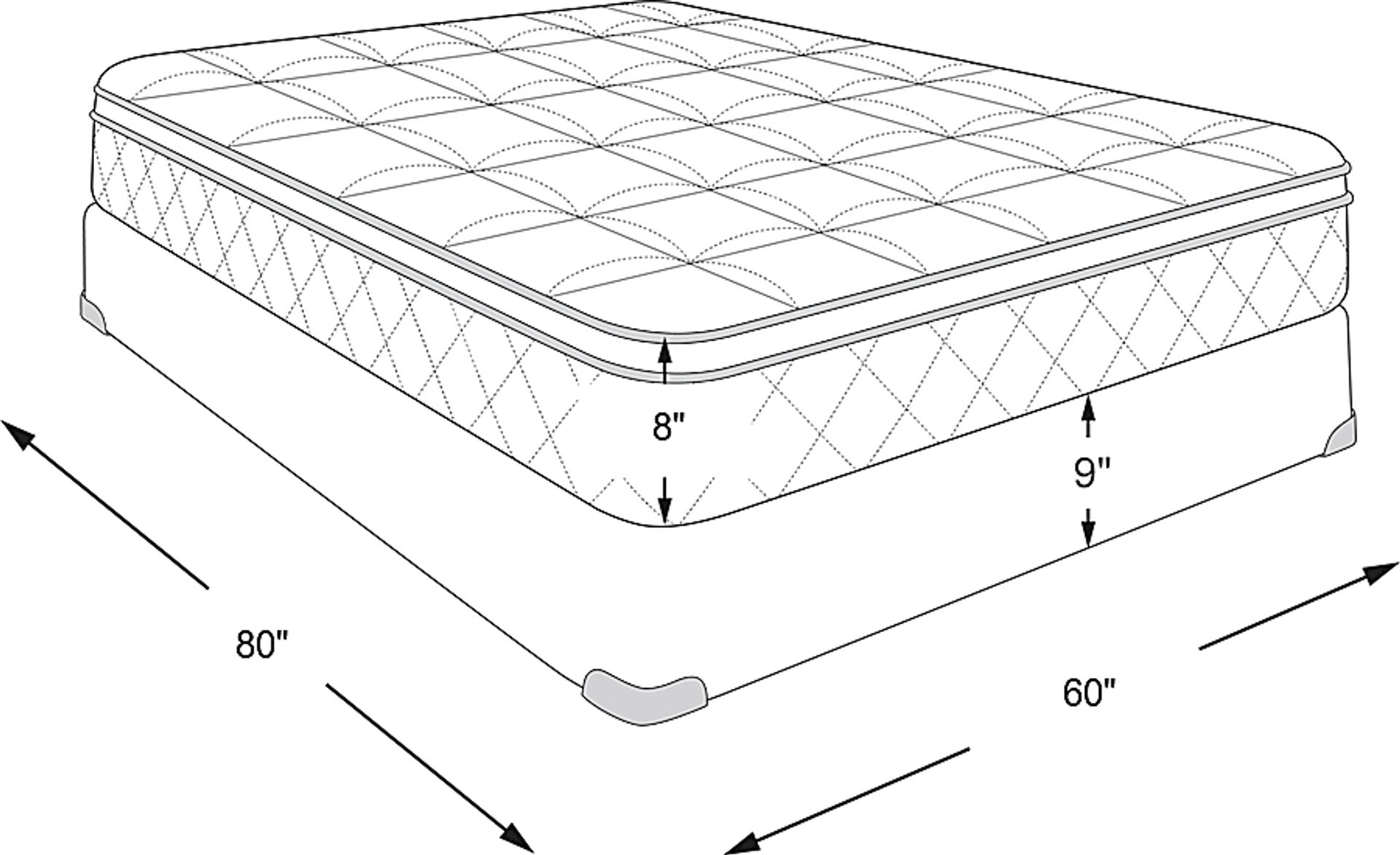 Dimension Image. Please refer to the Dimension Tab on this page for dimension details.