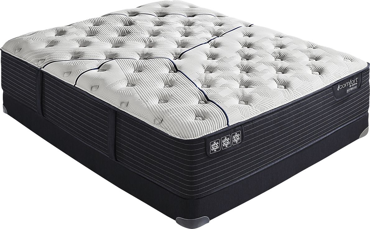 Serta Cf3000 Quilted II Ps Low Profile Queen Mattress Set