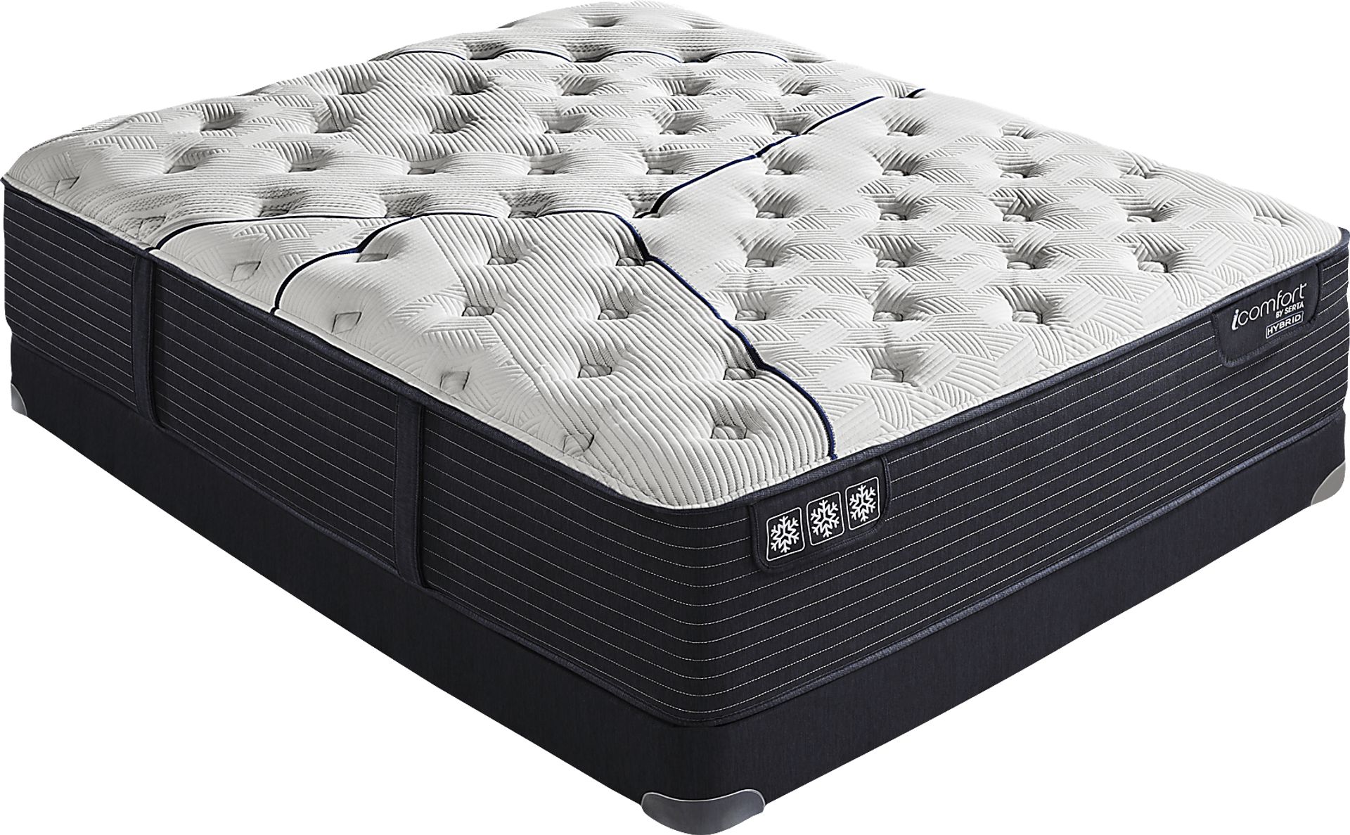 Serta iComfort CF3000 Quilted II Plush Low Profile Queen Mattress Set - Image 1