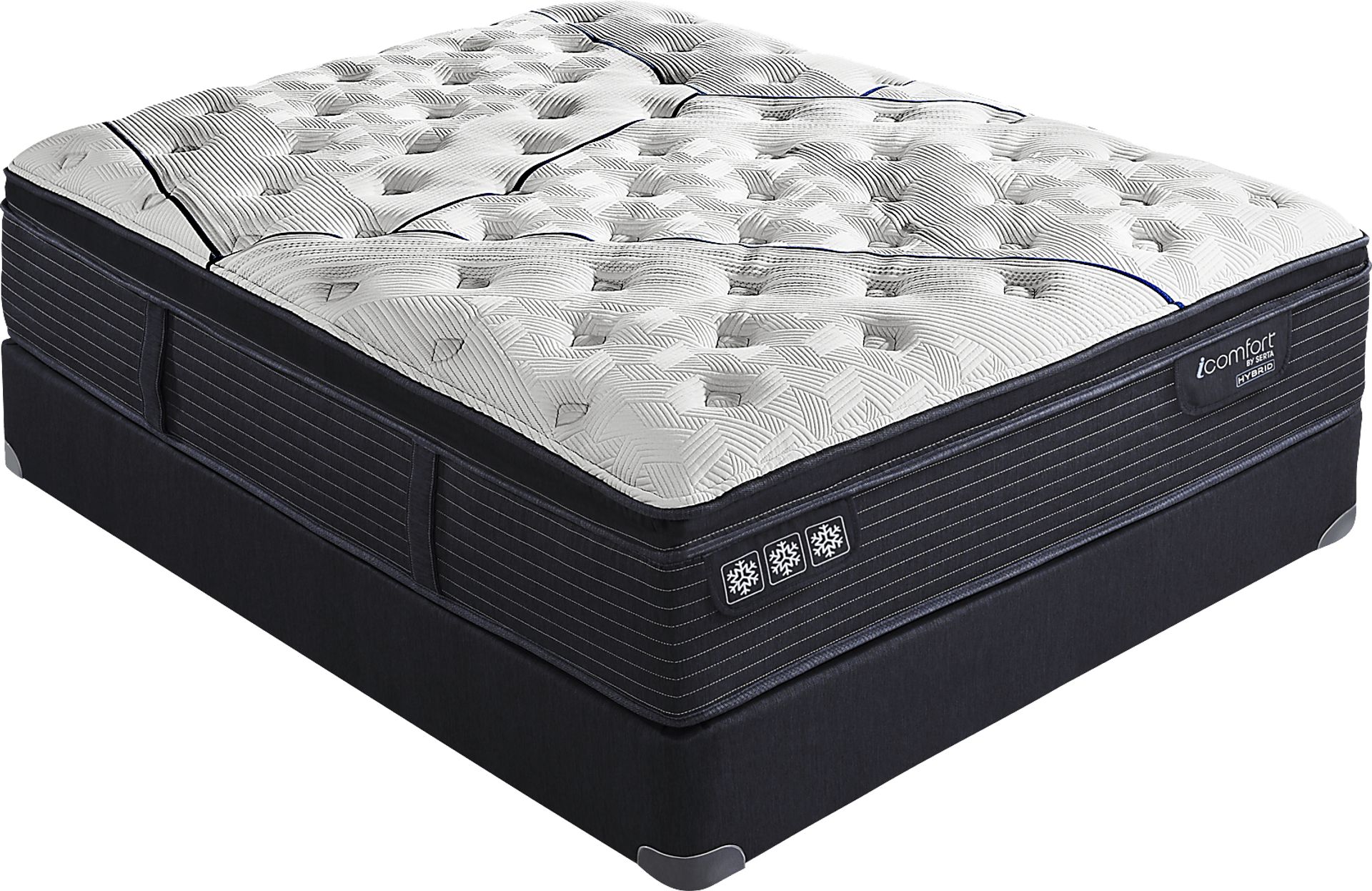 Serta iComfort CF3000 Quilted II Plush Pillow Top High Profile Queen Mattress Set - Image 1