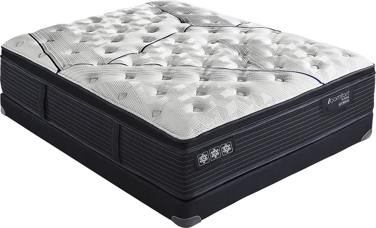 Serta Icomfort Cf3000 Quilted II Ps Pt Low Profile Queen Mattress Set ...