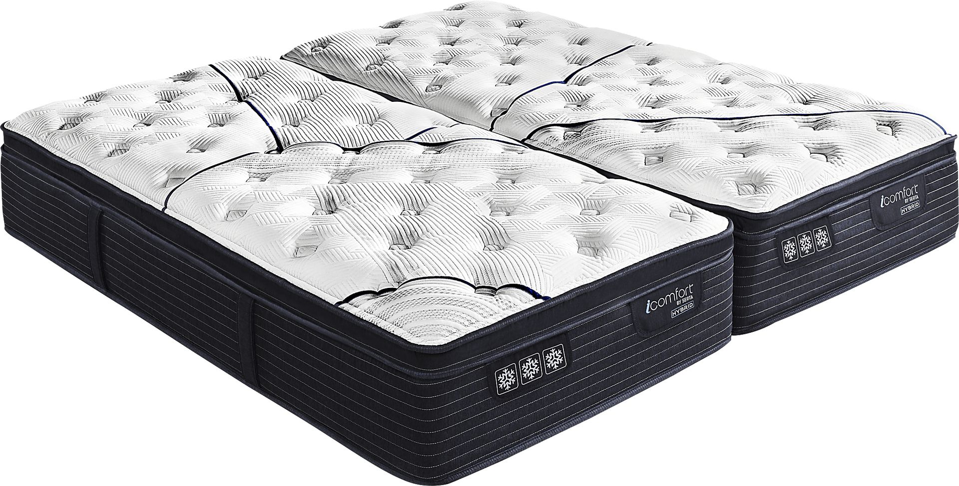 Serta iComfort CF3000 Quilted II Plush Pillowtop Split King Mattress (2 TWXL) - Image 1