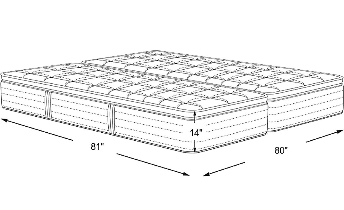 Serta Icomfort Cf3000 Quilted II Ps Split King Mattress | Rooms to Go