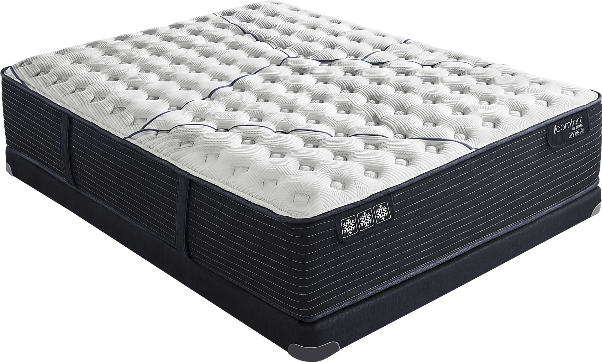 Serta iComfort CF4000 Quilted II Extra Firm Low Profile Queen Mattress Set - Image 1