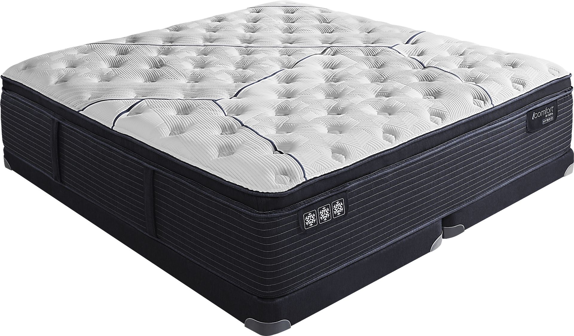 Serta iComfort CF4000 Quilted II Medium Pillow Top Low Profile King Mattress Set - Image 1