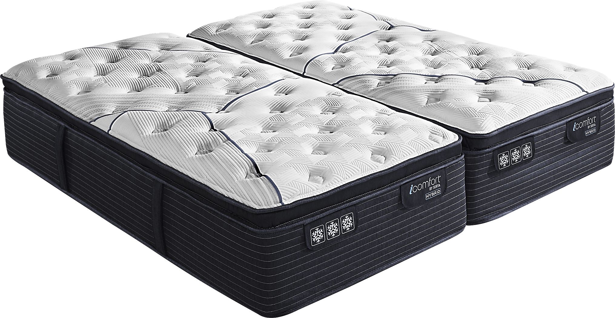 Serta CF4000 Quilted II Medium Pillowtop Split King Mattresses Rooms To Go