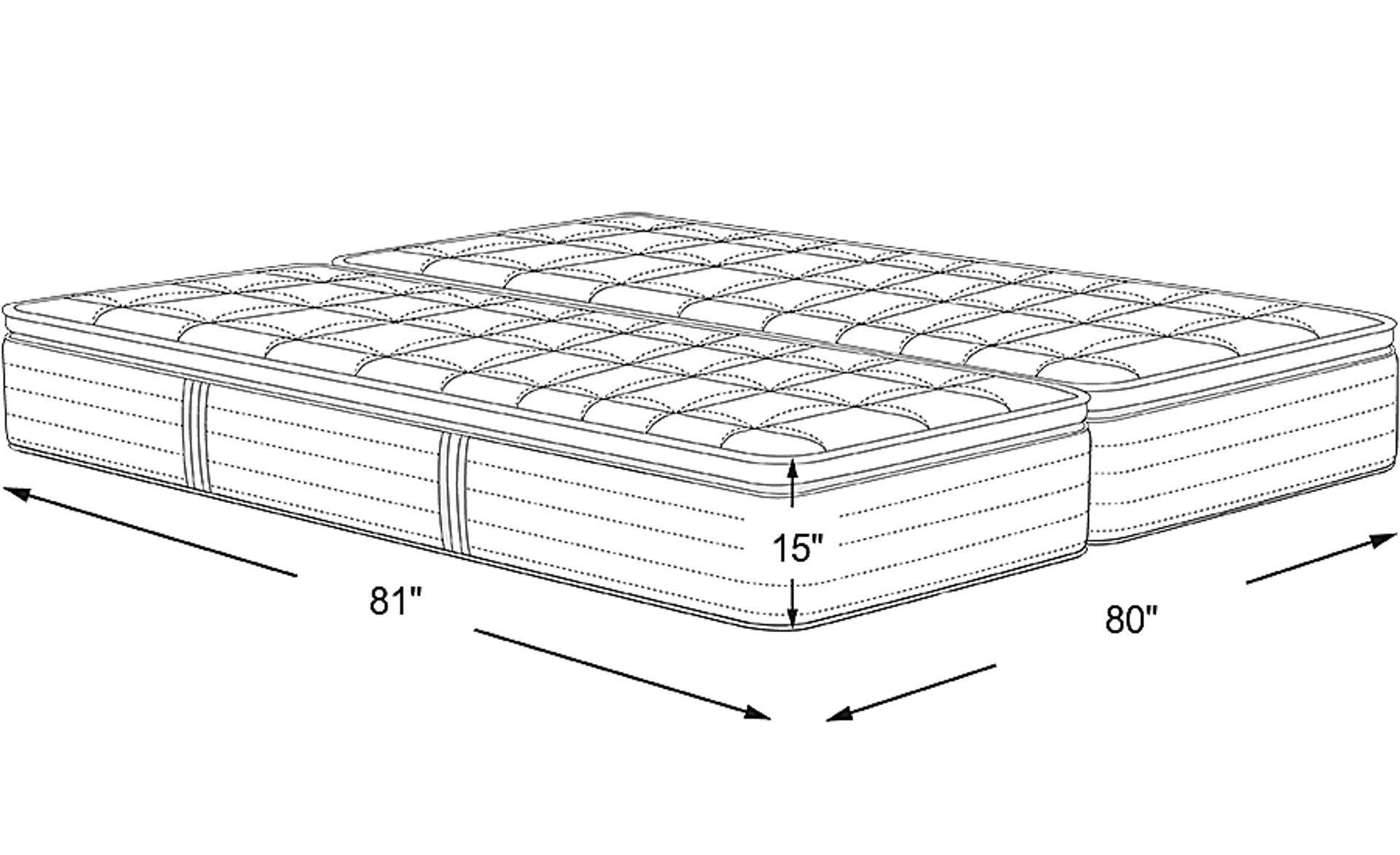 Dimension Image. Please refer to the Dimension Tab on this page for dimension details.