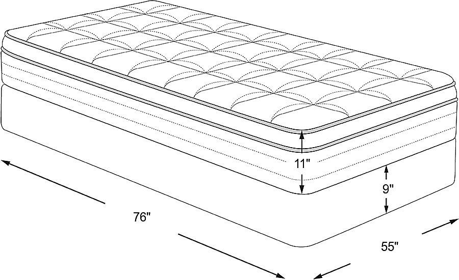 dimensions of a serta amatt rayleigh full mattress