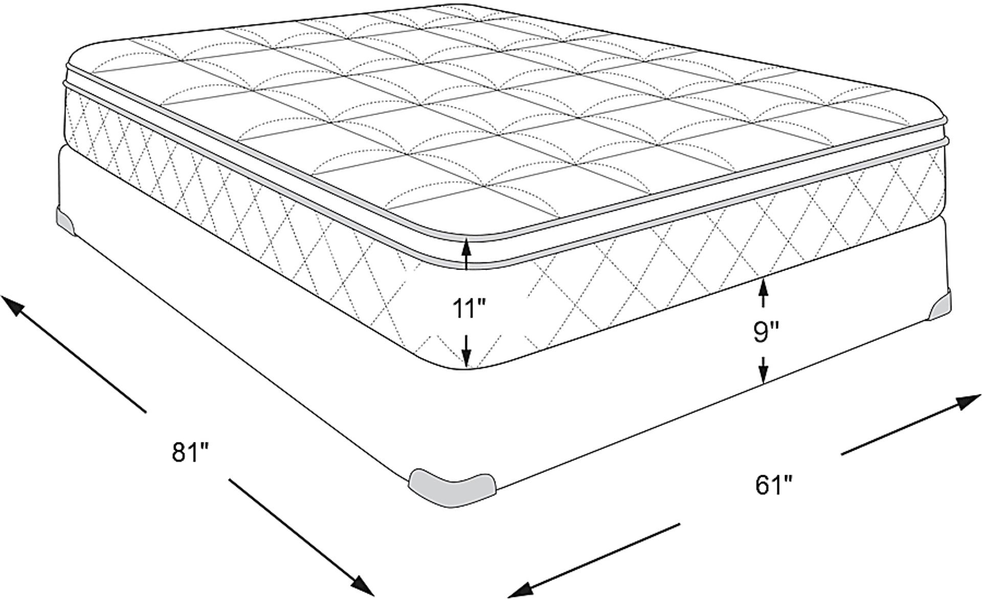 Dimension Image. Please refer to the Dimension Tab on this page for dimension details.