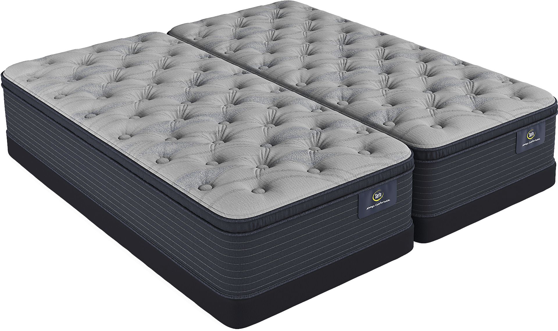 Serta Luxe Edition Adria Coast Split King Low Profile Mattress Set - Image 1