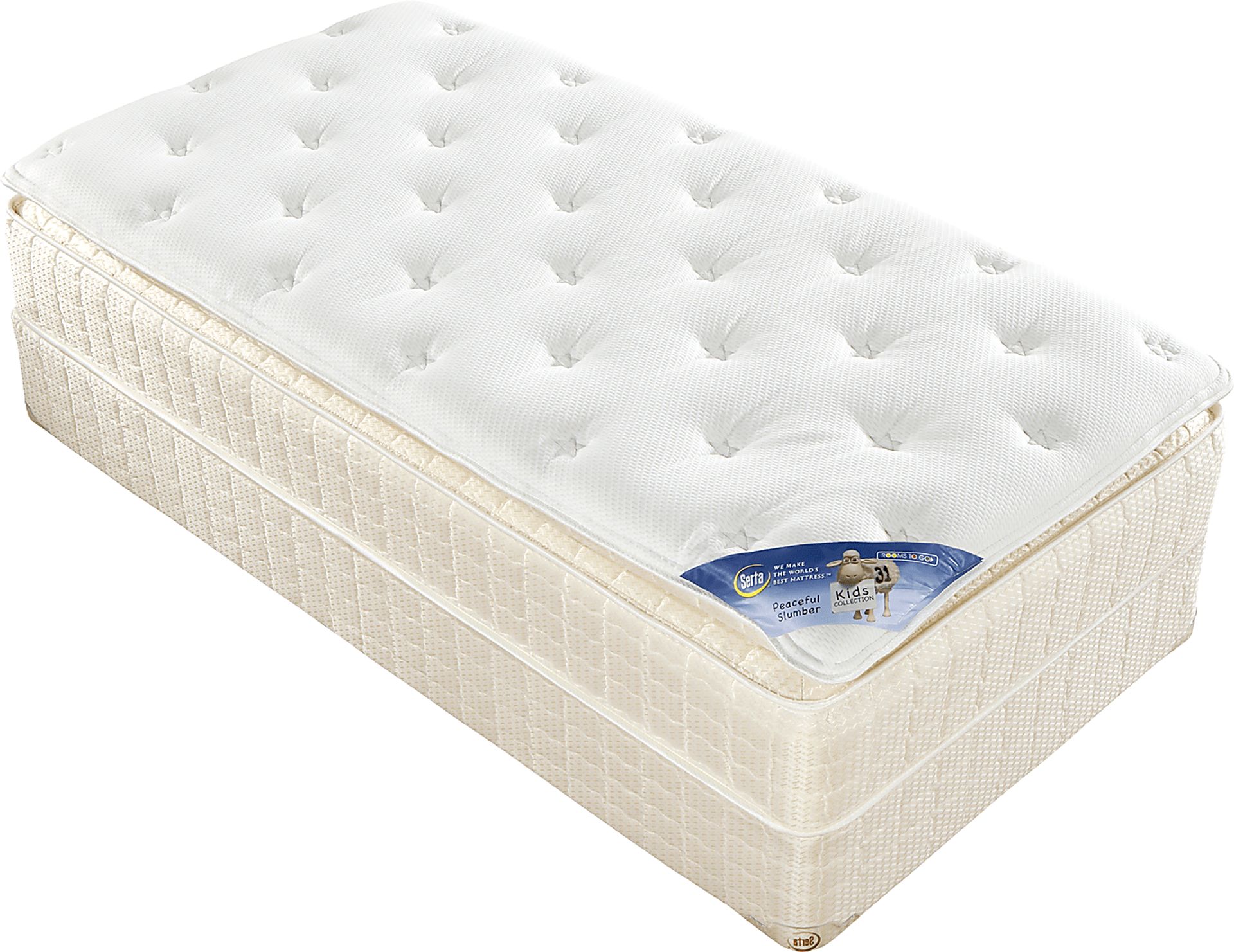 Serta Peaceful Slumber Twin Mattress Set - Image 1