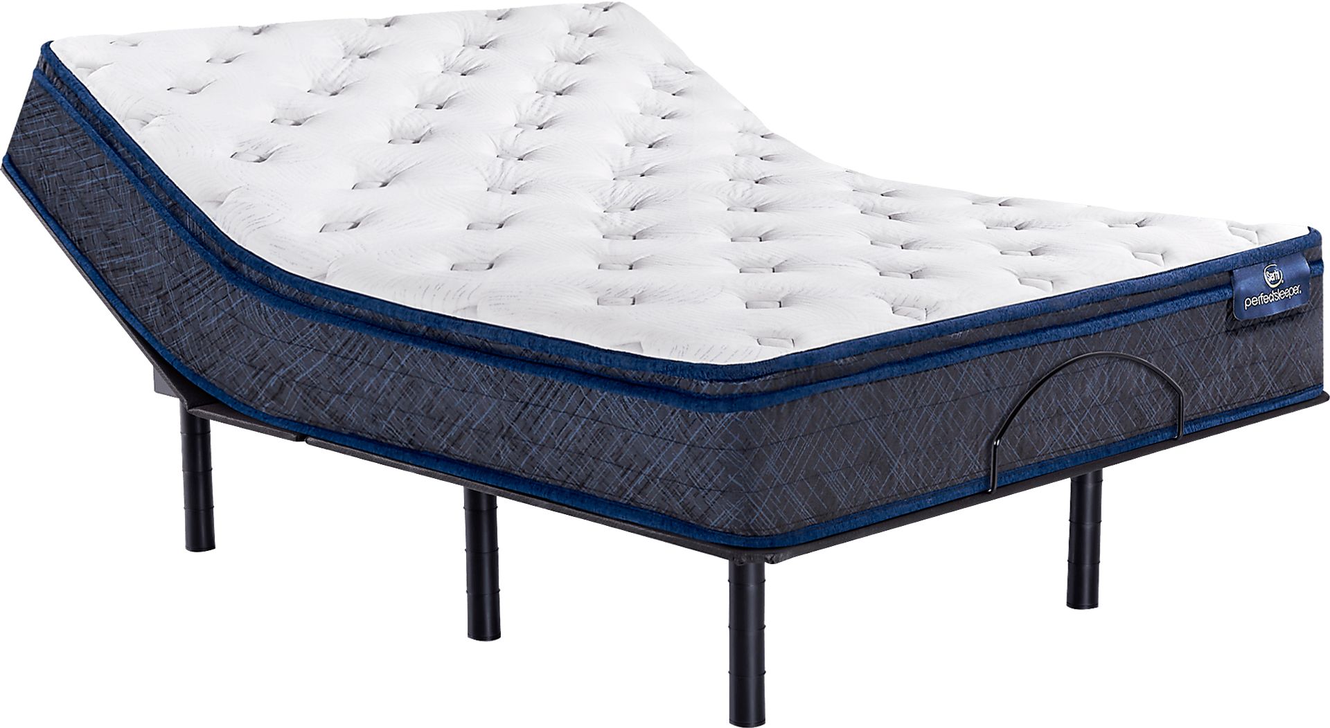 Serta Perfect Sleeper Arial Cove Queen Mattress with Head Up Only Base - Image 1