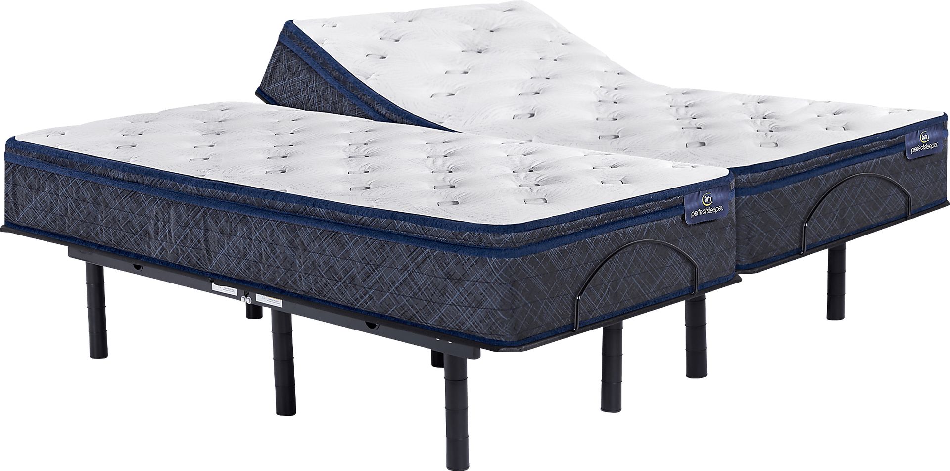 Serta Perfect Sleeper Arial Cove Split King Mattress with Head Up Only Base - Image 1