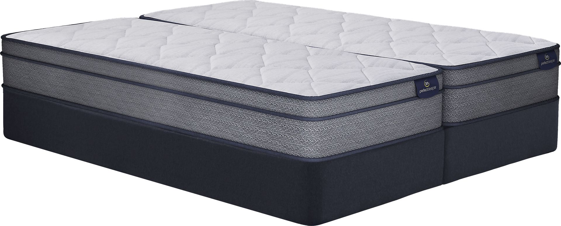 Serta Perfect Sleeper Camden Lake Low Profile Split King Mattress Set - Image 1
