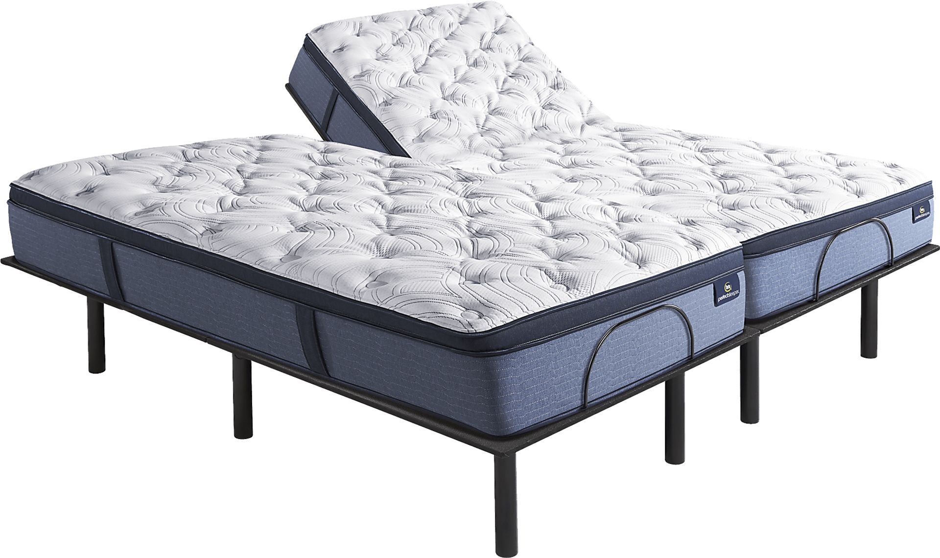 Serta Perfect Sleeper Delphine Split King Mattress with Head Up Only Base - Image 1