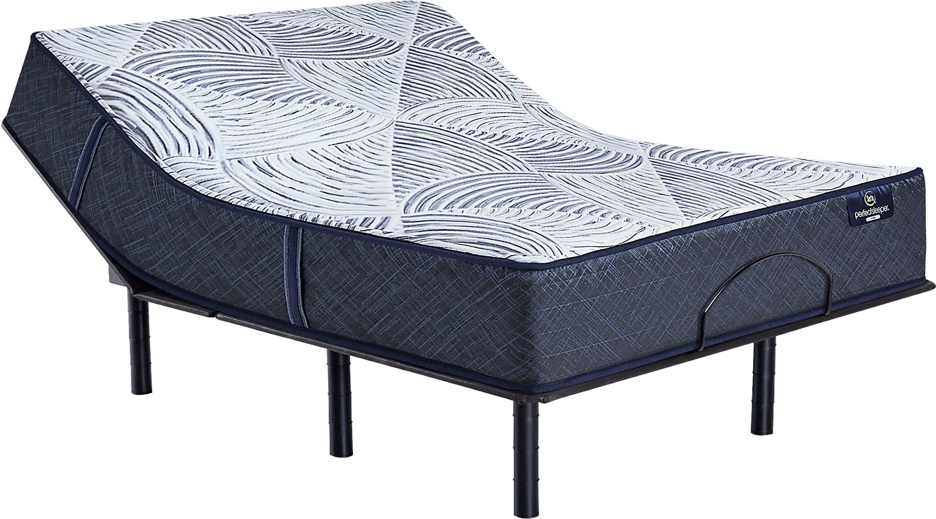 Serta Perfect Sleeper Hybrid Cobalt Bliss King Mattress with Head Up Only Base - Image 1
