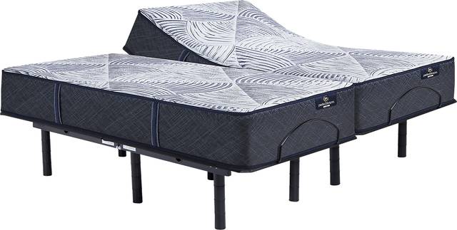 Serta Perfect Sleeper Hybrid Cobalt Serenity Split King Mattress with Head Up Only Base - Thumbnail - Image 1
