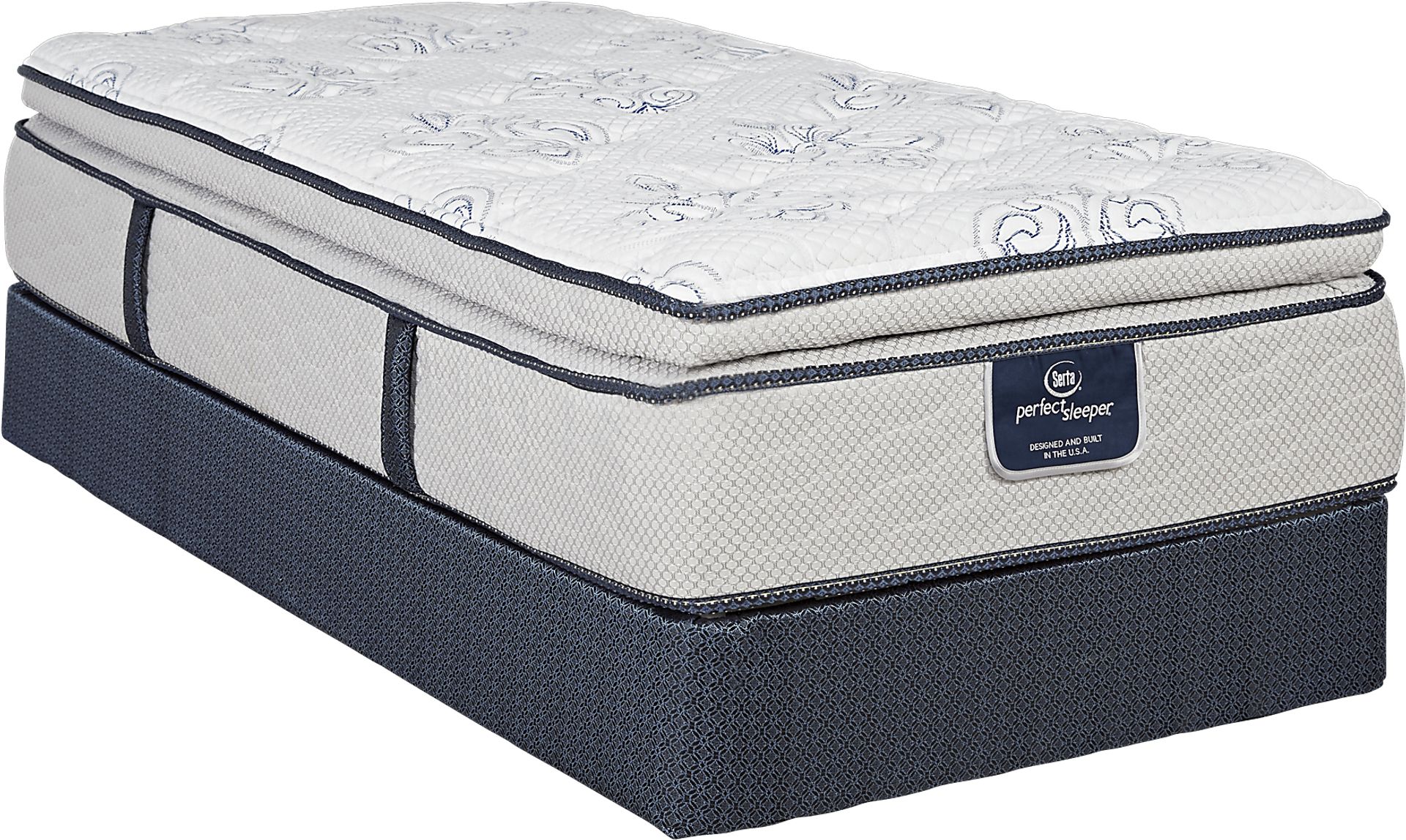 Serta Perfect Sleeper Largo Vista Low Profile Twin Mattress Set - Image 1