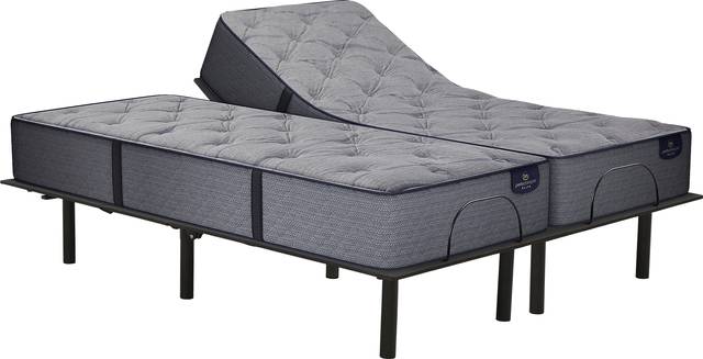 Serta Perfect Sleeper Lynwood Heights Split King Mattress with RTG Sleep 2000 Adjustable Base - Thumbnail - Image 1