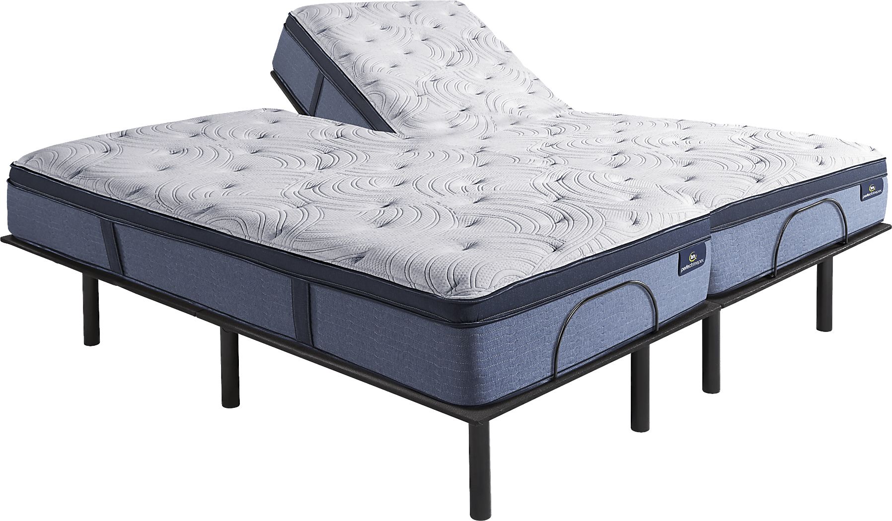 Serta Perfect Sleeper Mila Split King Mattress With Head Up Only Base 