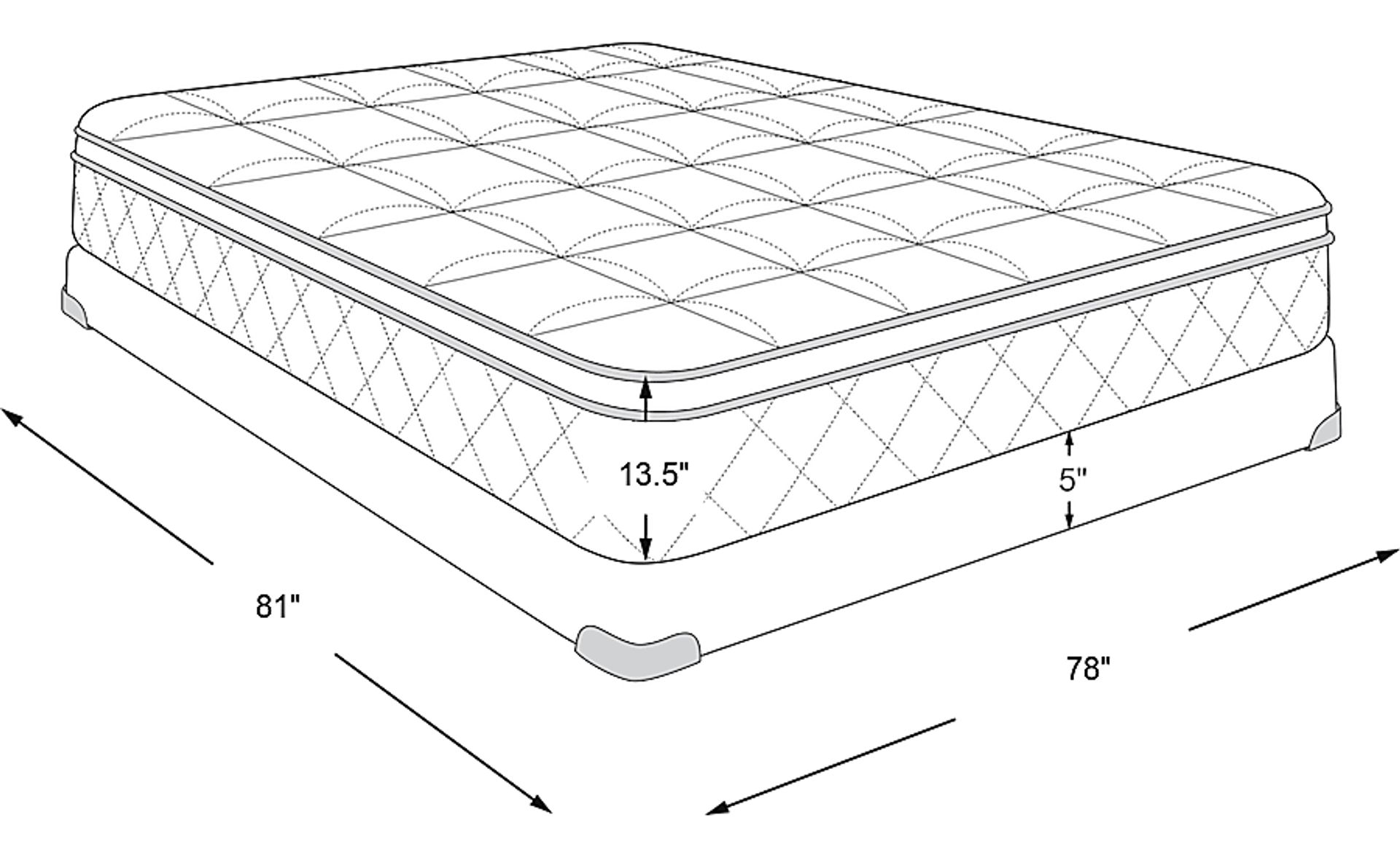 Dimension Image. Please refer to the Dimension Tab on this page for dimension details.