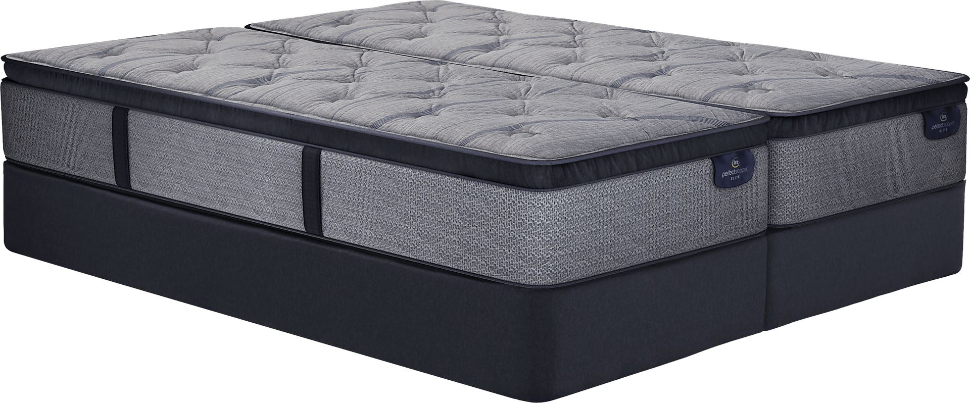 Serta Perfect Sleeper Pine Meadow Low Profile Split King Mattress Set - Image 1