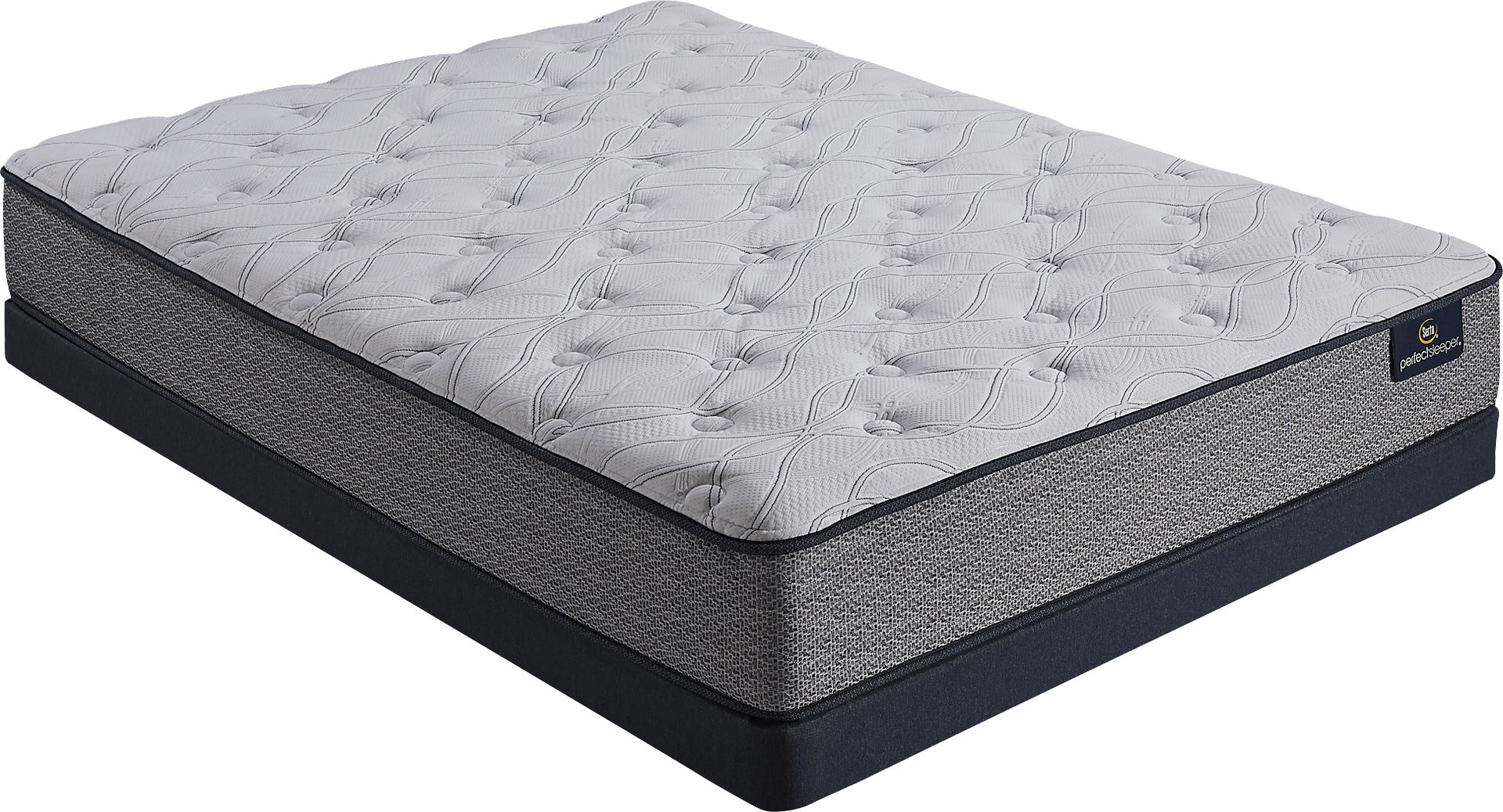Serta Perfect Sleeper Pine Peak Low Profile Queen Mattress Set - Image 1
