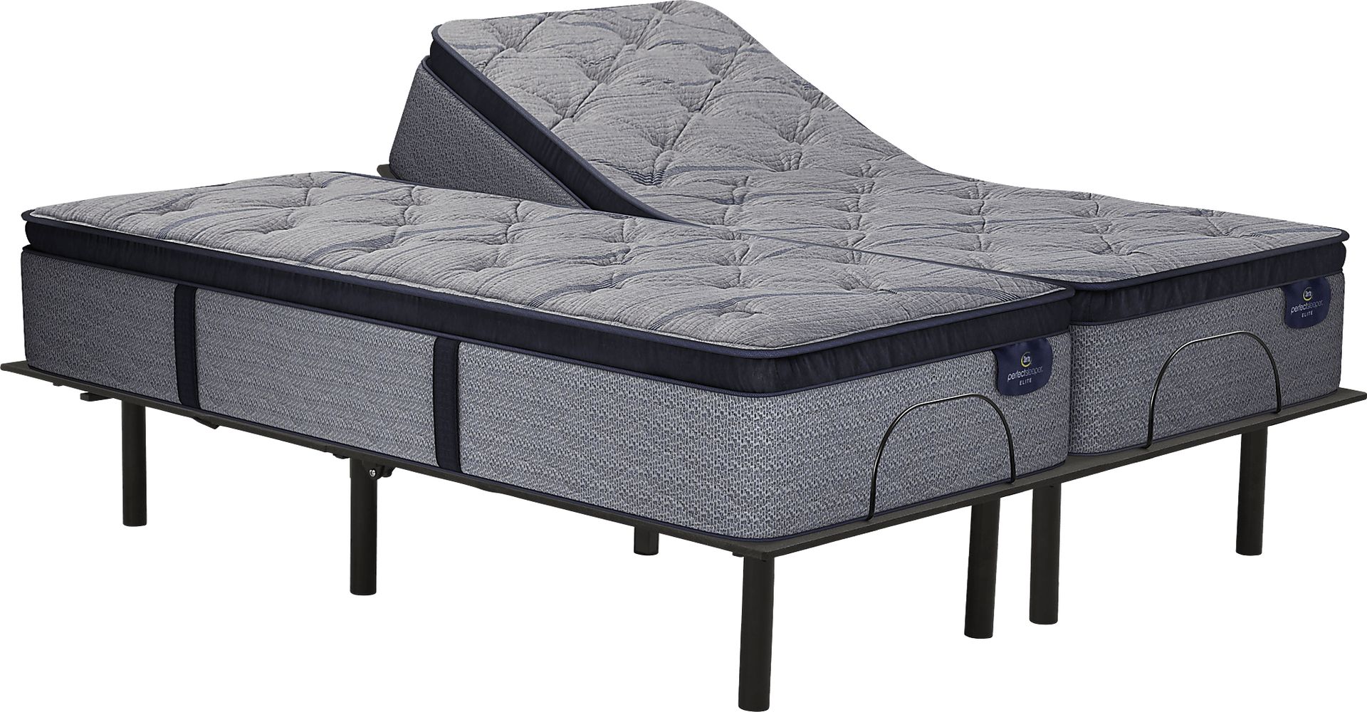 Serta Perfect Sleeper Vernon Hills Split King Mattress with RTG Sleep 2000 Adjustable Base - Image 1