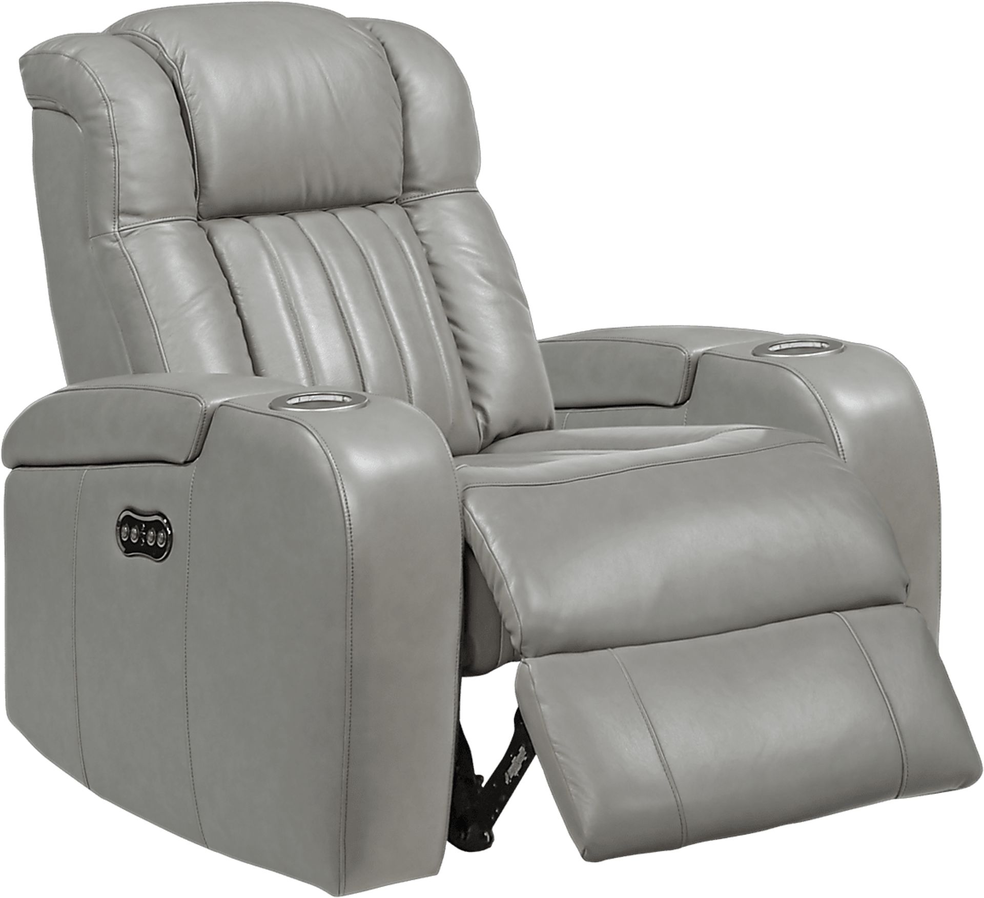 Servillo Platinum Leather Dual Power Recliner - Image 2
