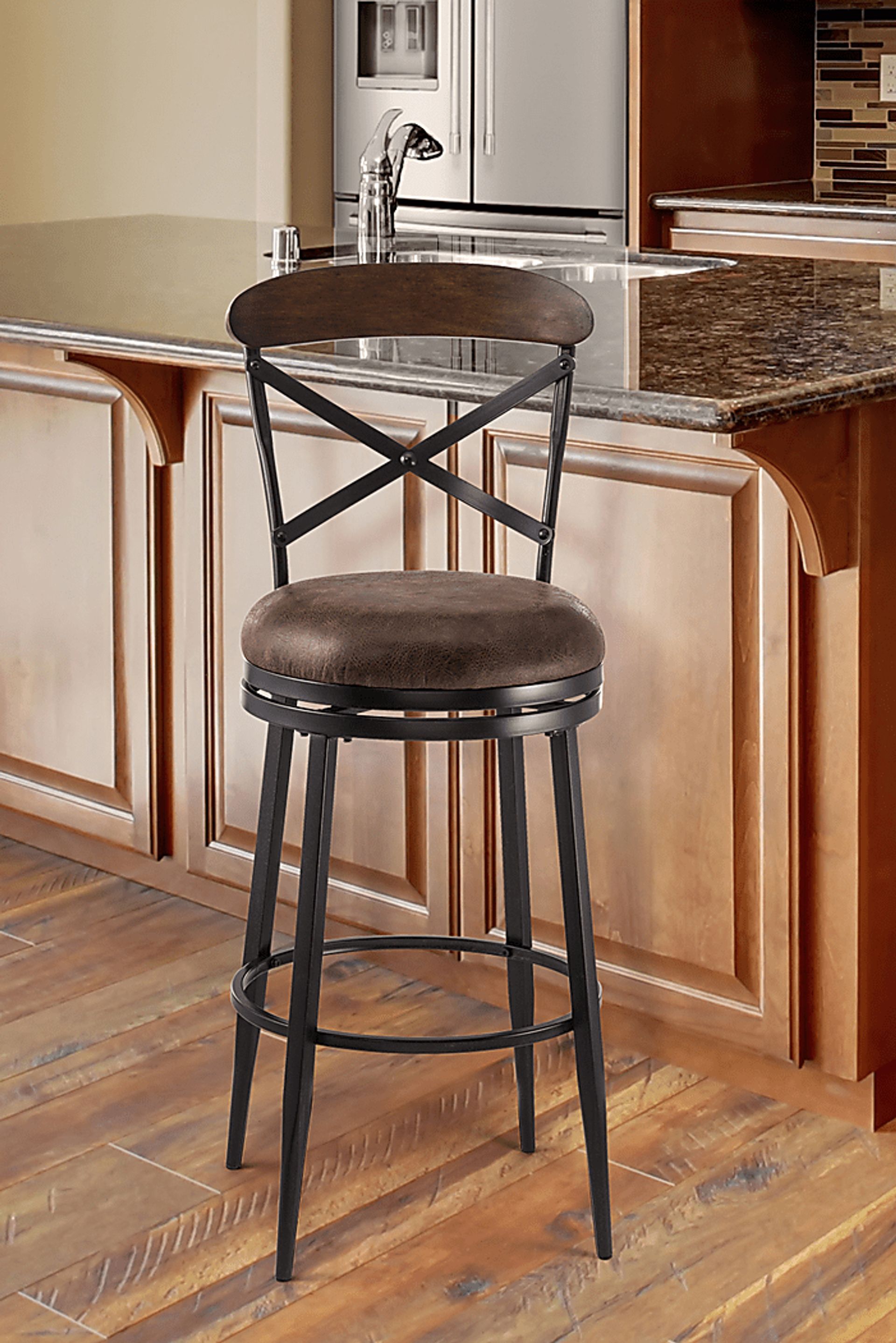 Sesmas Black Swivel Counter Height Stool - Image 2