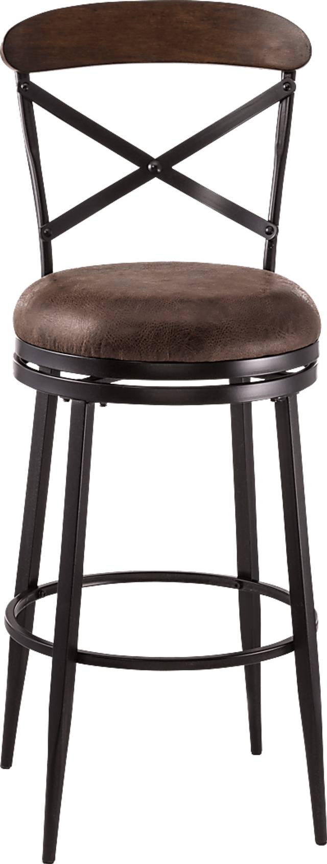 Sesmas Black Swivel Counter Height Stool - Thumbnail - Image 1