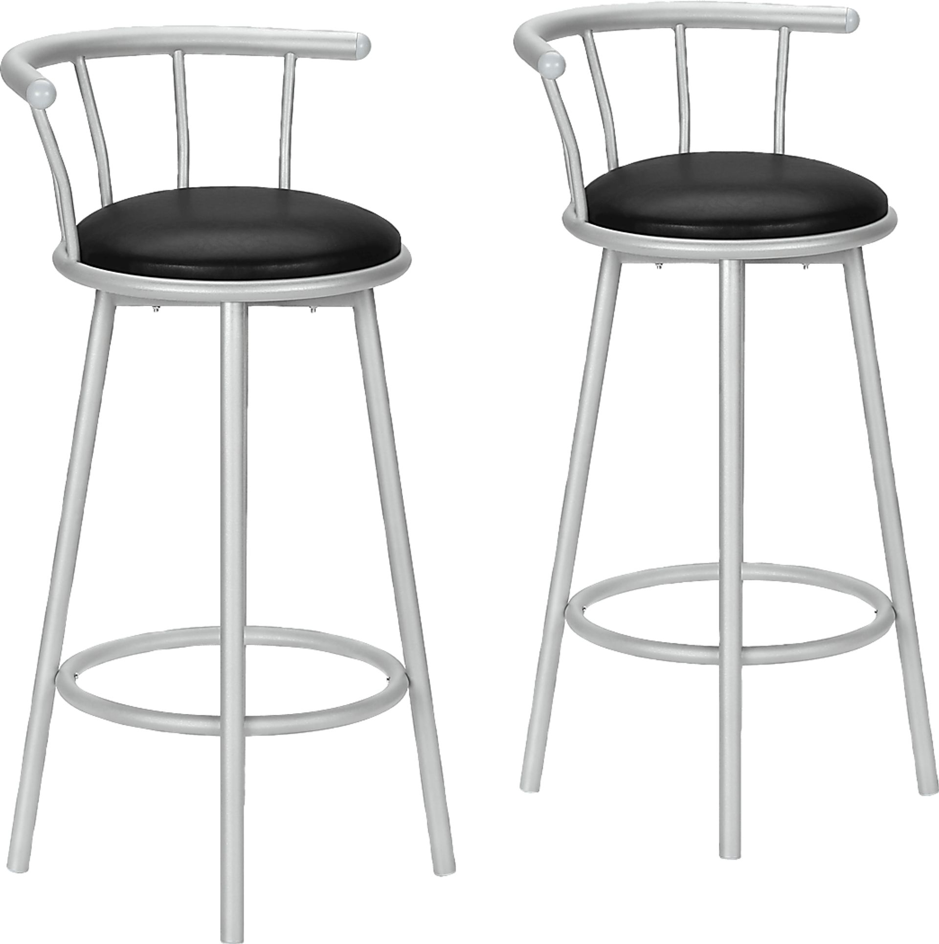 Sesslie Black Swivel Barstool, Set of 2 - Image 1