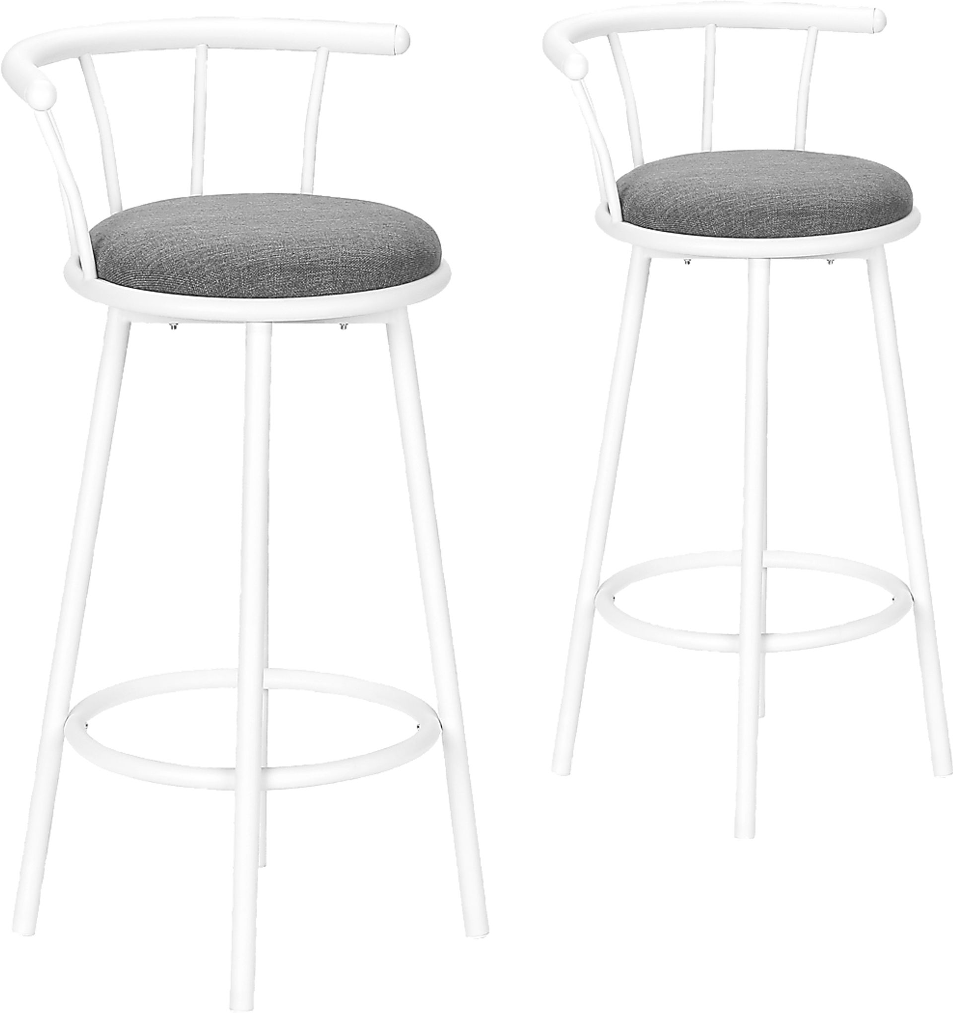 Sesslie Gray Swivel Barstool, Set of 2 - Image 1