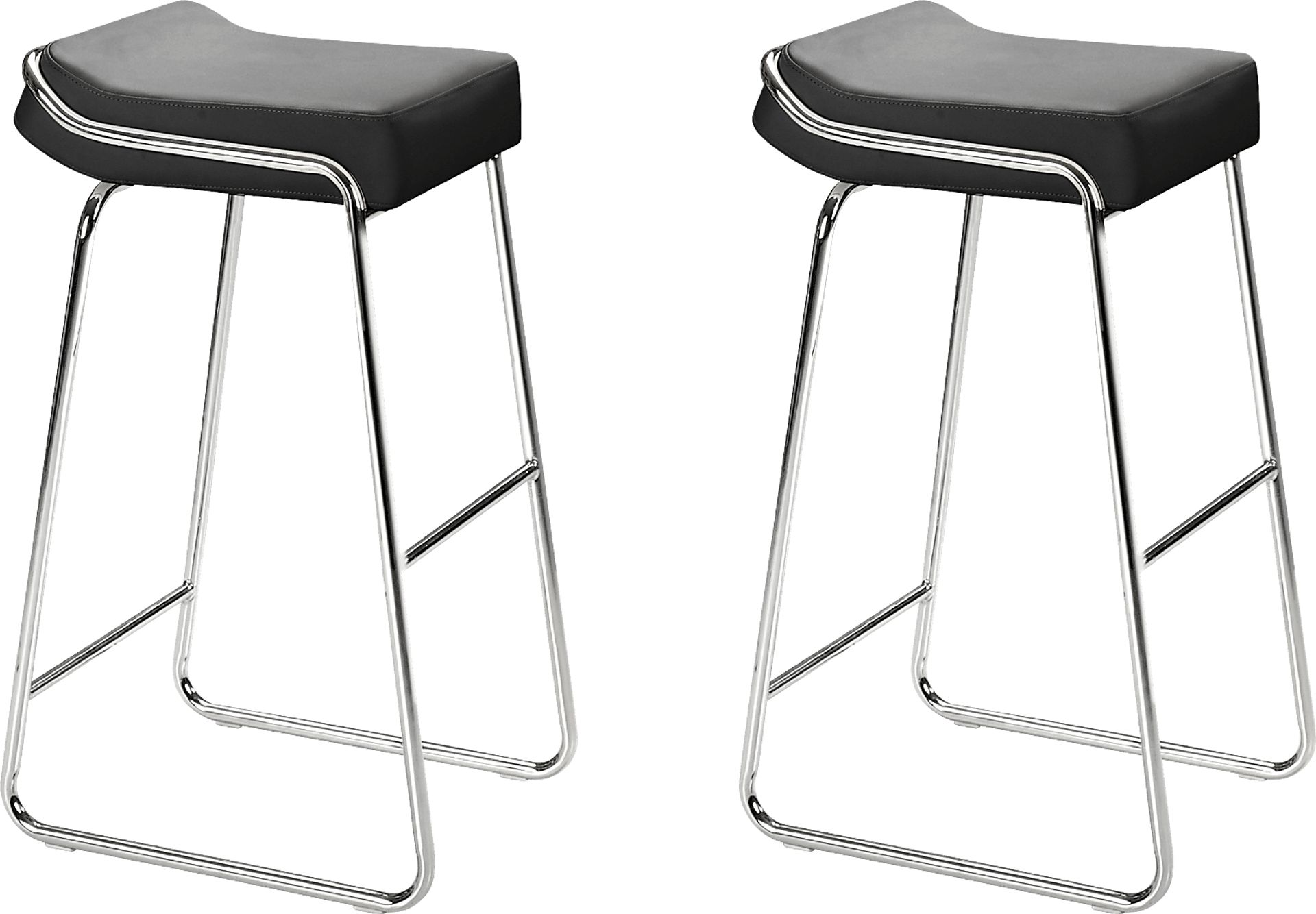 Setera Black Bar Stool, Set of 2 - Image 1