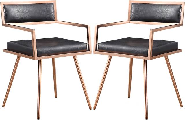 Seton Black Dining Chairs (Set of 2) - Thumbnail - Image 1