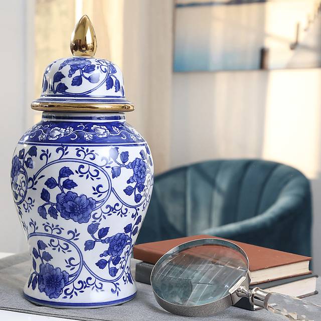 Severine Blue Temple Jar - Thumbnail - Image 2
