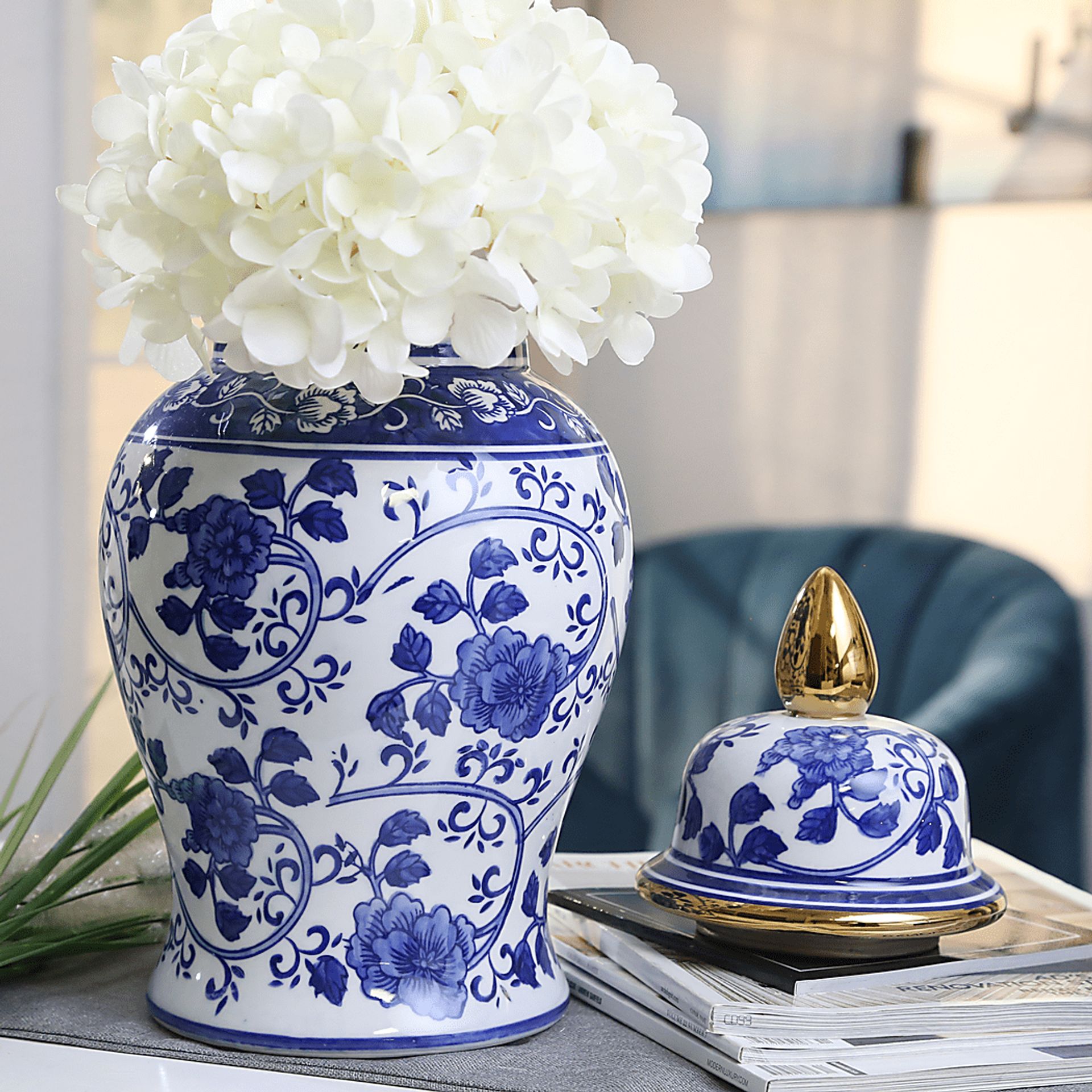 Severine Blue Temple Jar - Image 5
