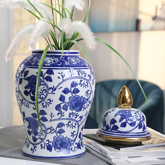 Severine Blue Temple Jar - Thumbnail - Image 6