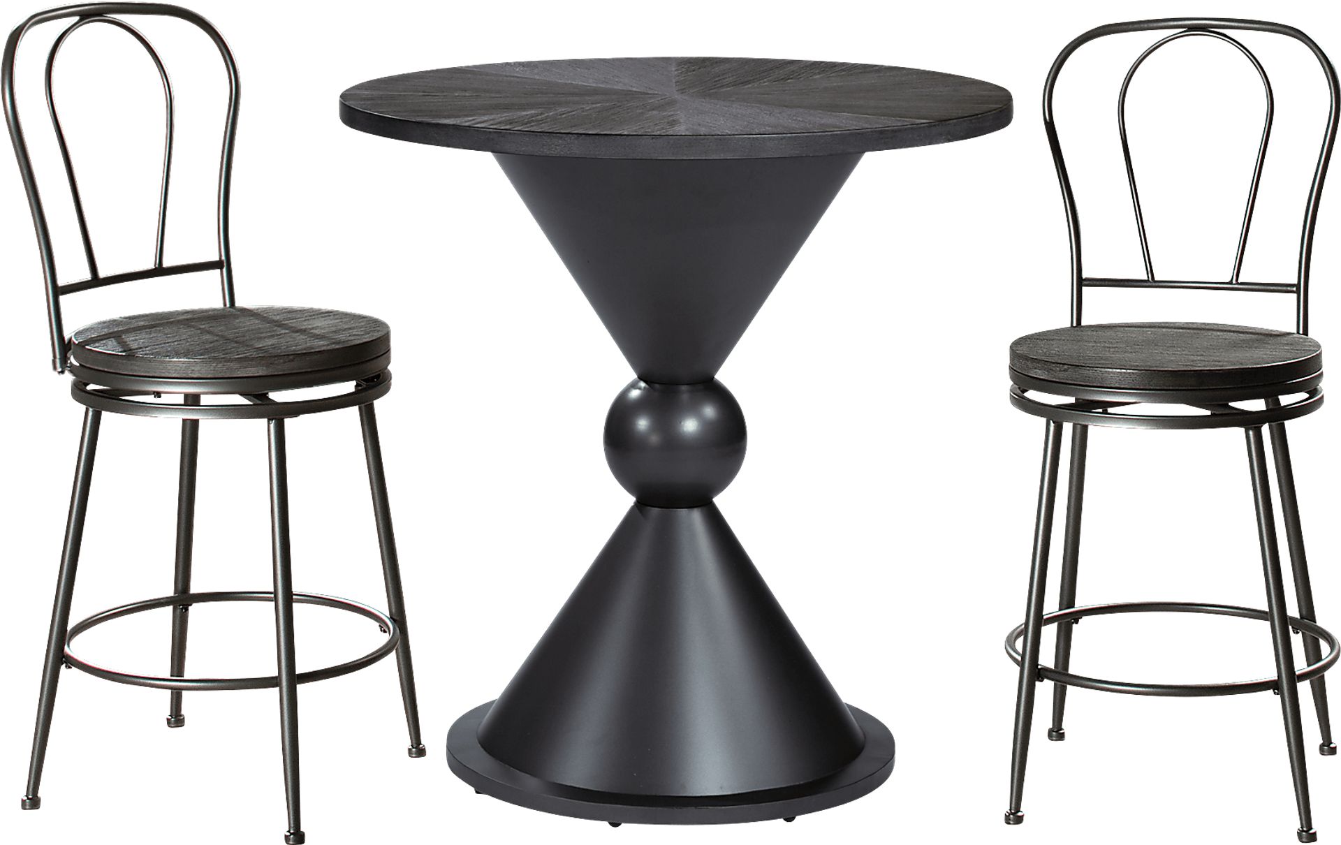 Severn Charcoal 3 Pc Counter Height Dining Set - Image 1